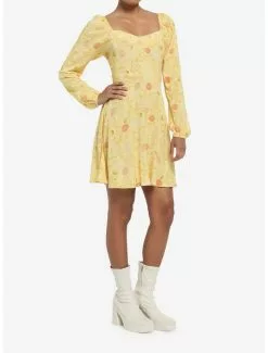 Disney Beauty And The Beast Floral Long-Sleeve Dress 6 Disney Beauty And The Beast Floral Long-Sleeve Dress -Hoodies And Sweaters Shop 19508155 av1