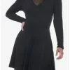 THORN&FABLE Black Heart Cutout Mock Neck Long-Sleeve Dress Plus Size 1 THORN&FABLE Black Heart Cutout Mock Neck Long-Sleeve Dress Plus Size -Hoodies And Sweaters Shop 19509745 hi
