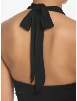 Black Lace-Up Halter Dress 11 Black Lace-Up Halter Dress -Hoodies And Sweaters Shop 19541771 av4