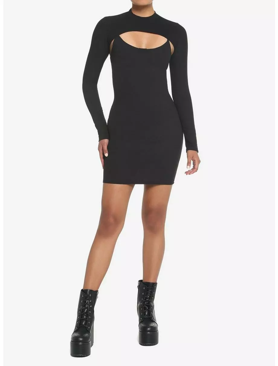Black Twofer Mini Dress 4 Black Twofer Mini Dress - Image 2