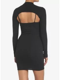 Black Twofer Mini Dress 8 Black Twofer Mini Dress -Hoodies And Sweaters Shop 19541791 av2