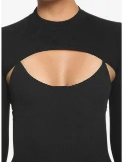 Black Twofer Mini Dress 9 Black Twofer Mini Dress -Hoodies And Sweaters Shop 19541791 av3