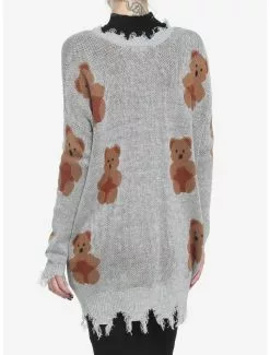 Teddy Bear Distressed Sweater Dress 7 Teddy Bear Distressed Sweater Dress -Hoodies And Sweaters Shop 19541909 av2