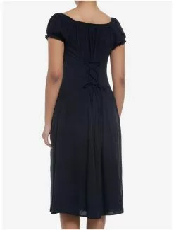 THORN&FABLE Black Babydoll Lace-Up Midi Dress 7 THORN&FABLE Black Babydoll Lace-Up Midi Dress -Hoodies And Sweaters Shop 19715983 av2