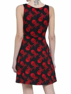 SOCIALCOLLISION Skulls With Heart Eyes Tank Dress -Hoodies And Sweaters Shop 19720637 av2