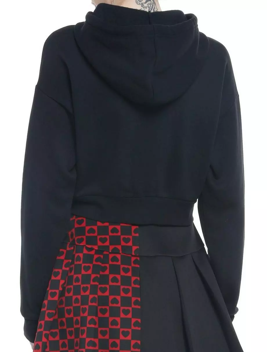 SOCIALCOLLISION Skulls In Love Girls Crop Hoodie 5 SOCIALCOLLISION Skulls In Love Girls Crop Hoodie - Image 3