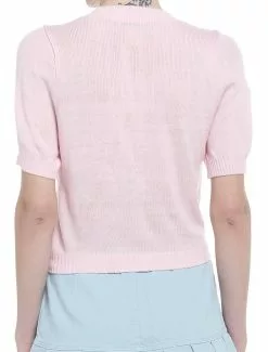 SWEETSOCIETY Pink Argyle Girls Crop Cardigan 7 SWEETSOCIETY Pink Argyle Girls Crop Cardigan -Hoodies And Sweaters Shop 19756117 av2