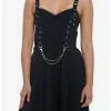 SOCIALCOLLISION Hardware Grommet Strap Skater Dress 2 SOCIALCOLLISION Hardware Grommet Strap Skater Dress -Hoodies And Sweaters Shop 19798038 hi