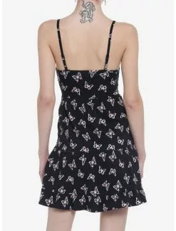 SWEETSOCIETY Black & Pink Butterflies Strappy Mini Dress 7 SWEETSOCIETY Black & Pink Butterflies Strappy Mini Dress -Hoodies And Sweaters Shop 19800894 av2