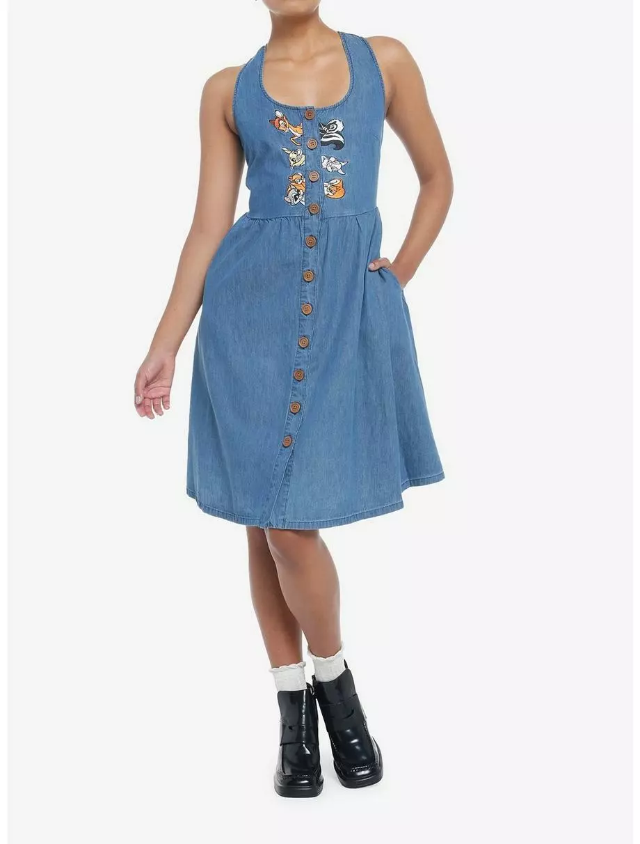 Disney Bambi Forest Friends Denim Dress 4 Disney Bambi Forest Friends Denim Dress - Image 2