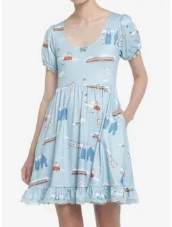 Studio Ghibli Spirited Away Sea Railway Ruffle Dress