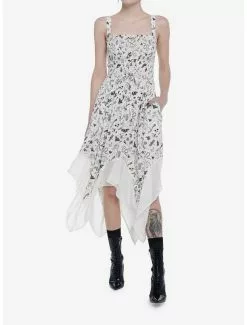 THORN&FABLE Ivory Cottagecore Hanky Hem Dress