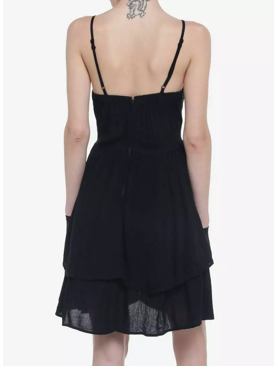 THORN&FABLE Black Strappy Tiered Dress 4 THORN&FABLE Black Strappy Tiered Dress - Image 3