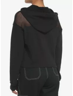 SOCIALCOLLISION Black & White Skeleton Anatomy Mesh Girls Crop Hoodie 7 SOCIALCOLLISION Black & White Skeleton Anatomy Mesh Girls Crop Hoodie -Hoodies And Sweaters Shop 19964322 av2