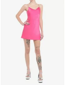 Hot Pink Cowlneck Mini Dress 6 Hot Pink Cowlneck Mini Dress -Hoodies And Sweaters Shop 19965567 av1