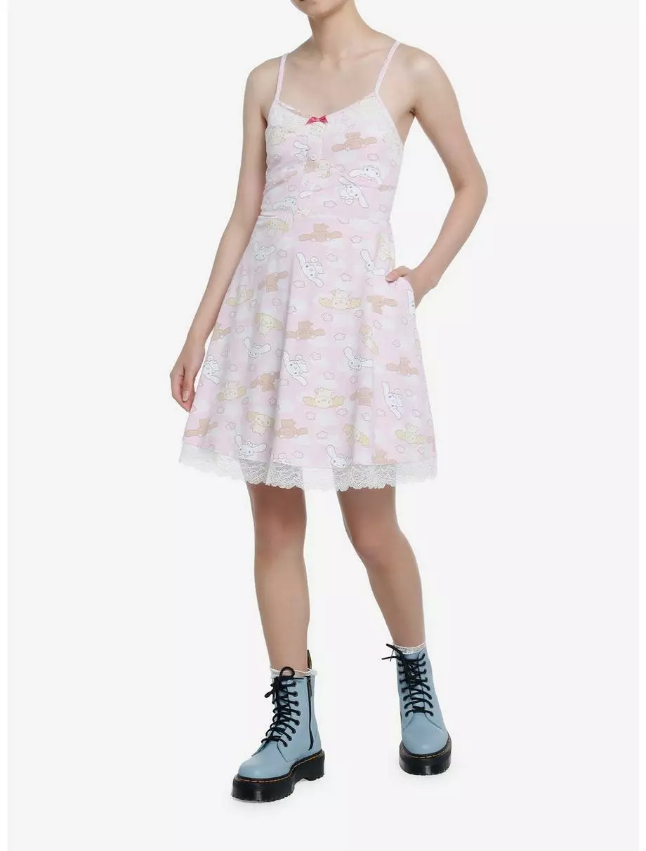 Cinnamoroll Family Pink Cami Dress 4 Cinnamoroll Family Pink Cami Dress - Image 2