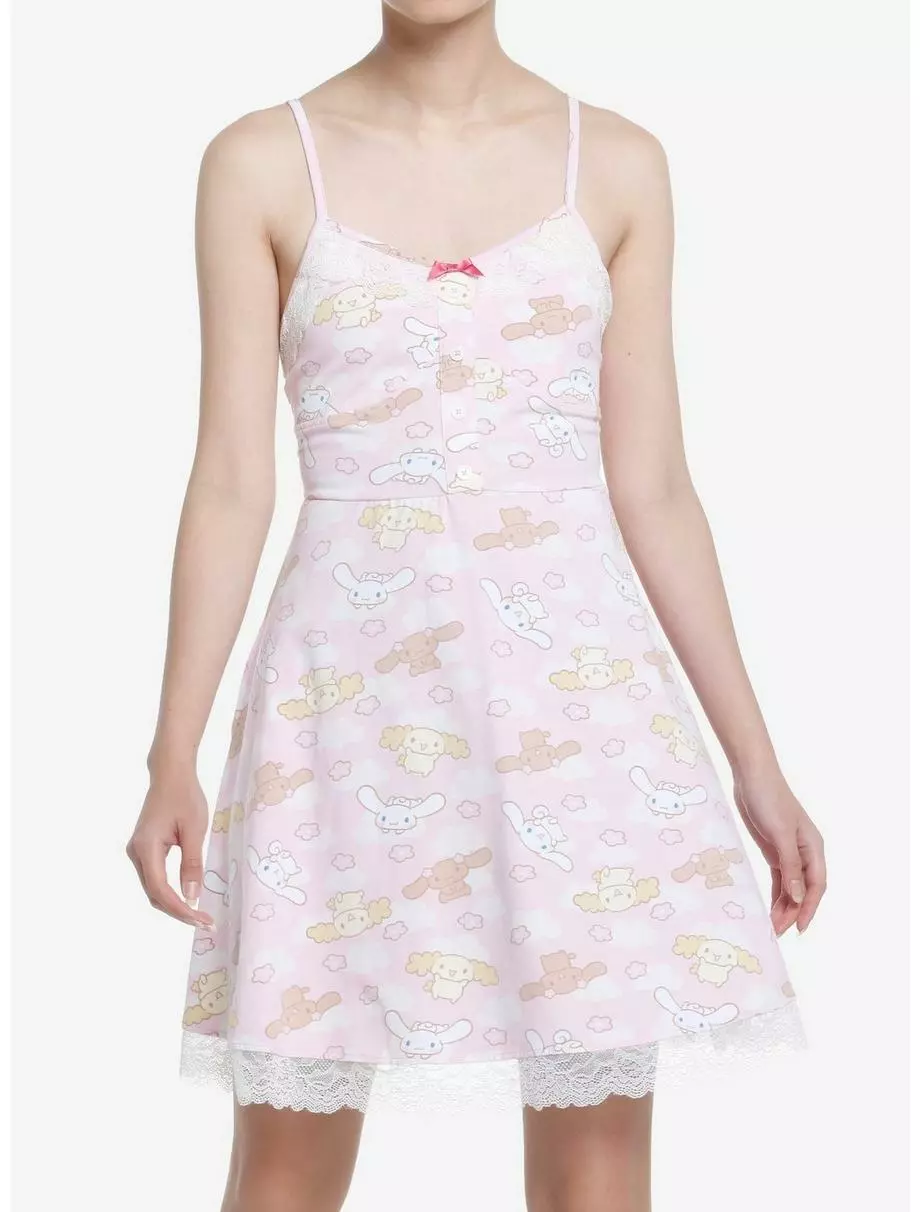 Cinnamoroll Family Pink Cami Dress 3 Cinnamoroll Family Pink Cami Dress
