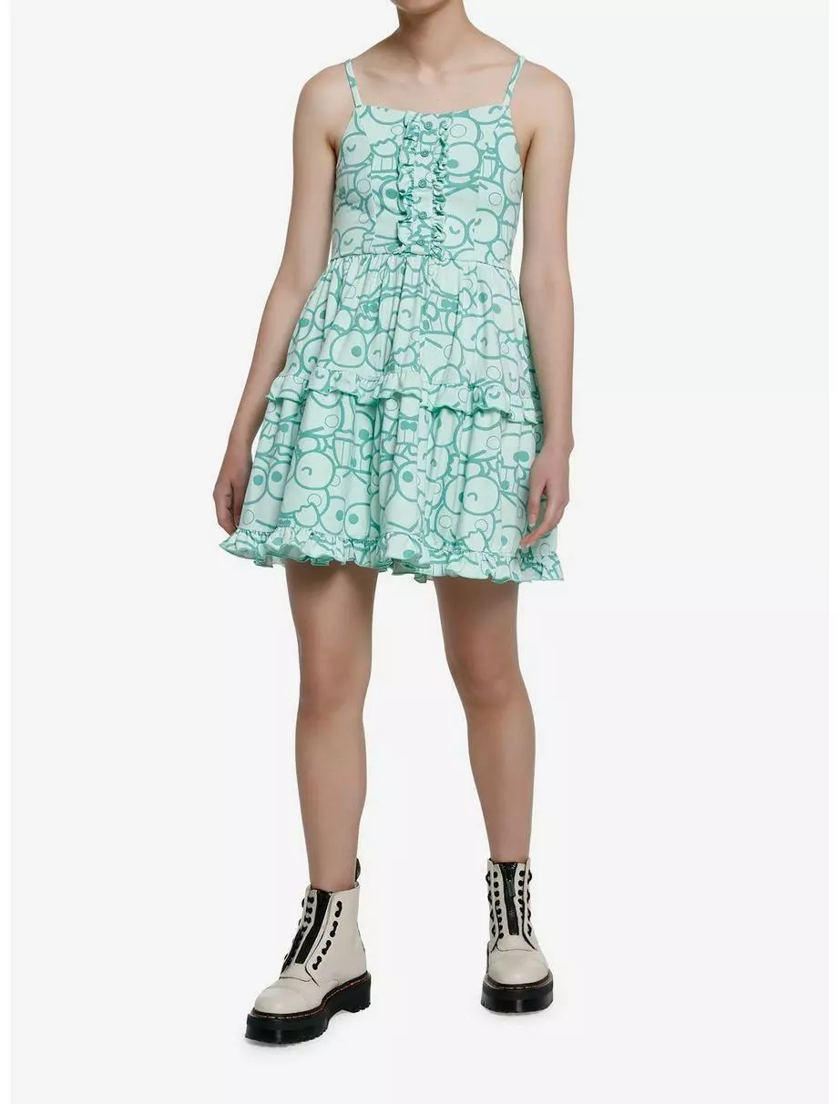 Keroppi Collage Ruffle Cami Dress 4 Keroppi Collage Ruffle Cami Dress - Image 2