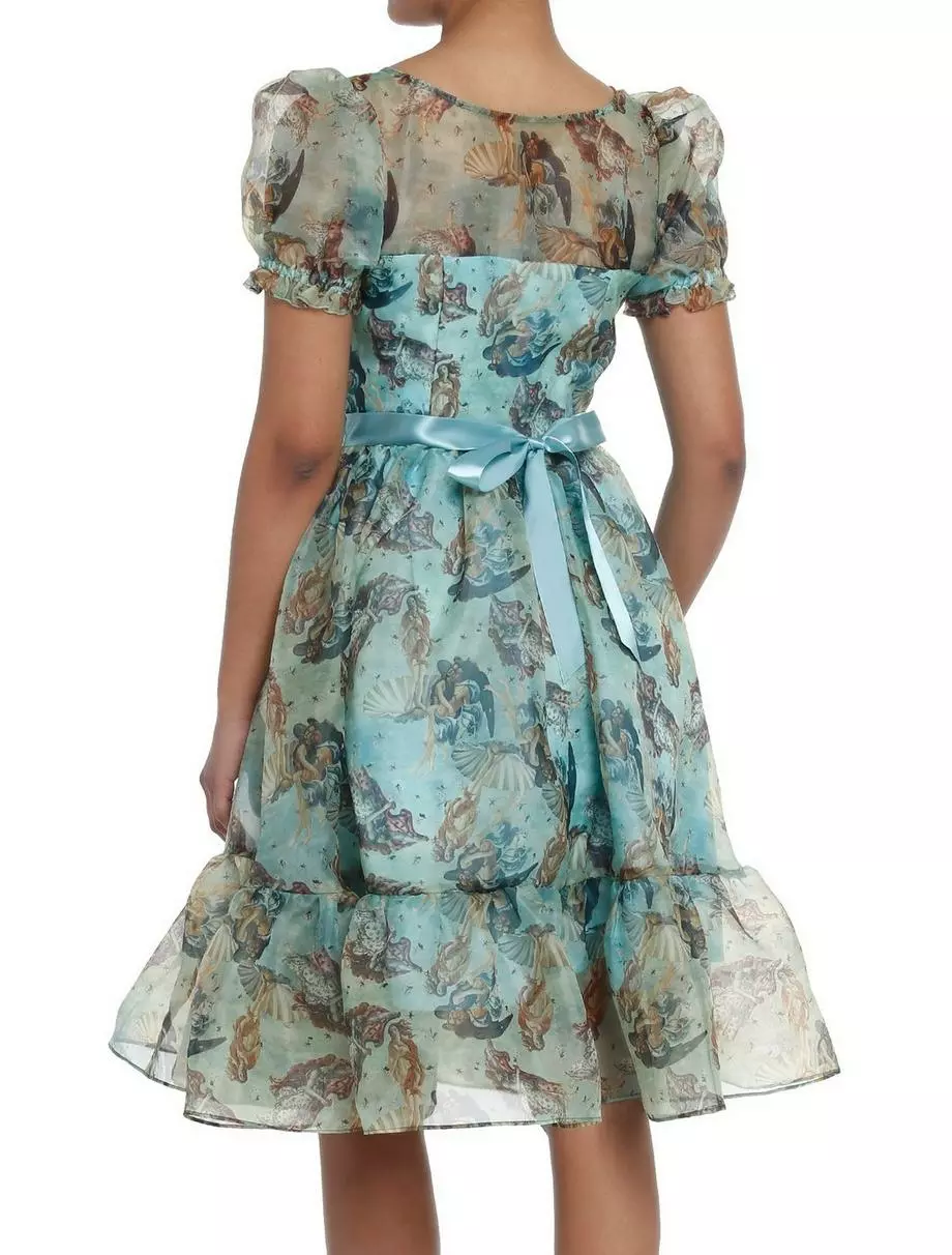 THORN&FABLE Thorn & Fable The Birth Of Venus Mesh Puff Sleeve Dress 5 THORN&FABLE Thorn & Fable The Birth Of Venus Mesh Puff Sleeve Dress - Image 3