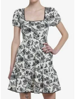 THORN&FABLE Gothic Garden Puff Sleeve Dress