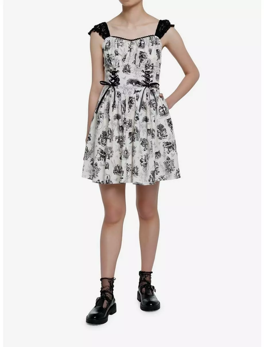 THORN&FABLE Thorn & Fable Through The Looking-Glass Lace-Up Babydoll Dress 4 THORN&FABLE Thorn & Fable Through The Looking-Glass Lace-Up Babydoll Dress - Image 2