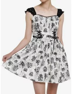 THORN&FABLE Thorn & Fable Through The Looking-Glass Lace-Up Babydoll Dress