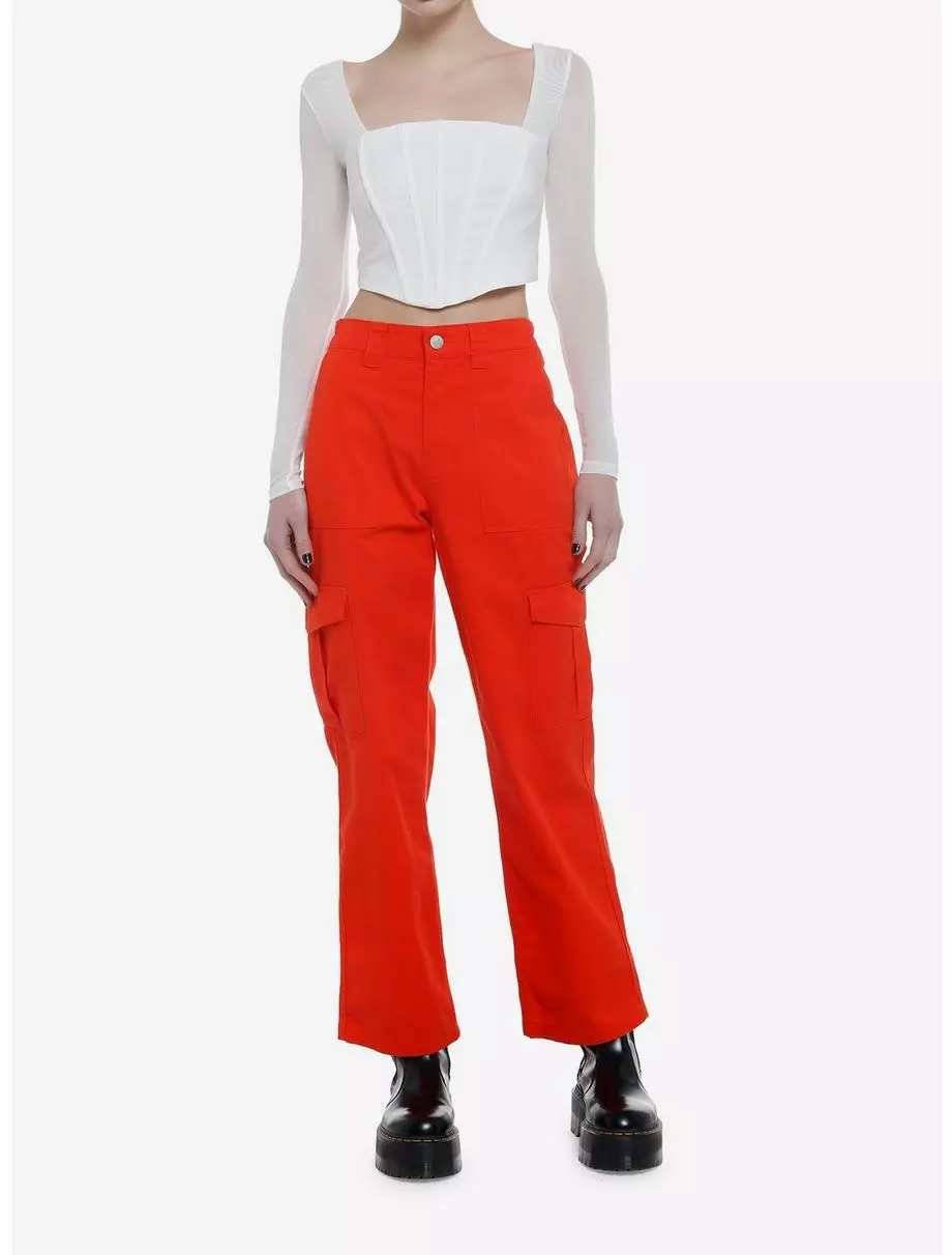 Ivory Mesh Corset Girls Crop Long-Sleeve Top 4 Ivory Mesh Corset Girls Crop Long-Sleeve Top - Image 2