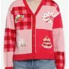 Strawberry Shortcake Gingham Patchwork Girls Cardigan -Hoodies And Sweaters Shop 20105791 hi