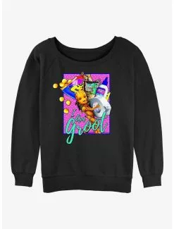 Marvel Guardians Of The Galaxy Rad Groot Girls Slouchy Sweatshirt
