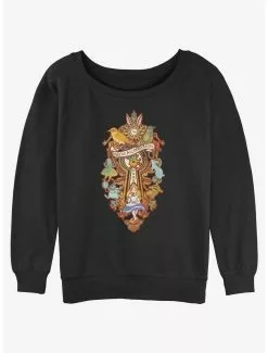 Disney Alice In Wonderland Madness Girls Slouchy Sweatshirt