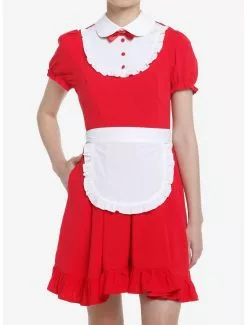 SWEETSOCIETY Sweet Society Red Apron Dress