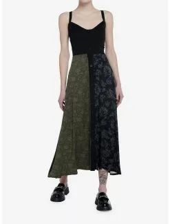 THORN&FABLE Thorn & Fable Skeleton Fairy Color-Block Maxi Dress