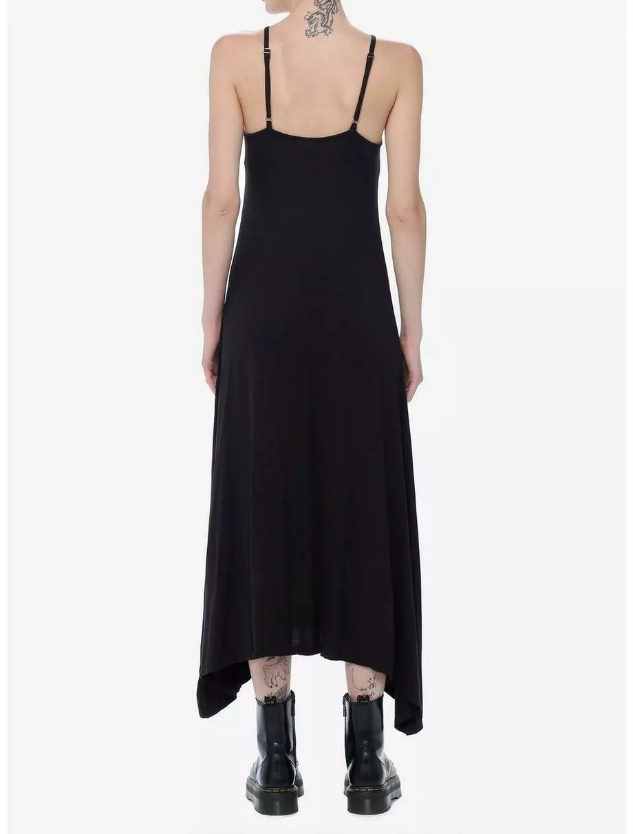 COSMICAURA Black Hook-And-Eye Shark Bite Maxi Dress 5 COSMICAURA Black Hook-And-Eye Shark Bite Maxi Dress - Image 3