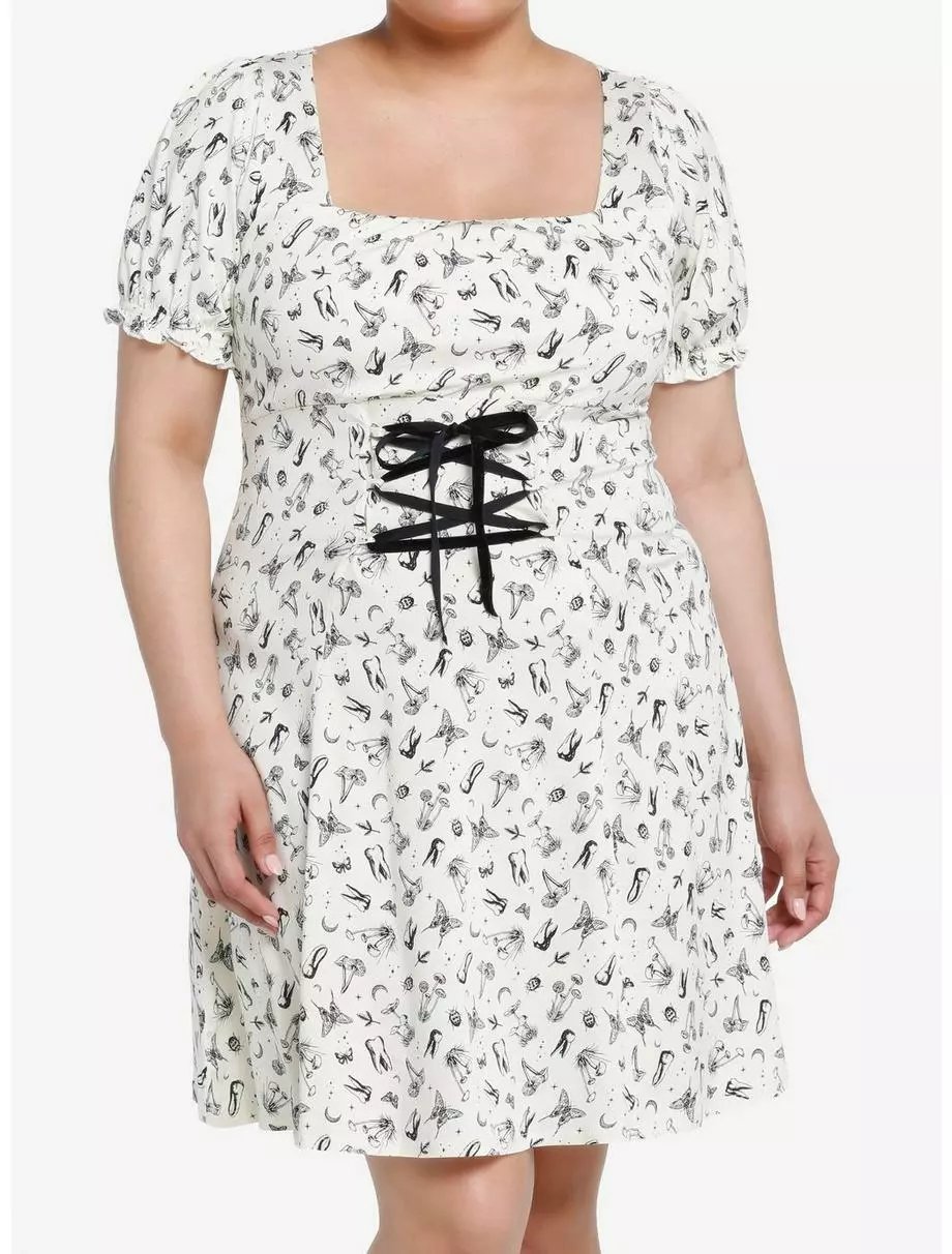 THORN&FABLE Thorn & Fable Mystical Icons Lace-Up Babydoll Dress 3 THORN&FABLE Thorn & Fable Mystical Icons Lace-Up Babydoll Dress