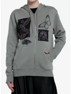 THORN&FABLE Thorn & Fable Forest Fairies & Butterflies Girls Zip-Up Hoodie