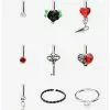 Steel Heart Rose Key Nose Stud & Hoop 9 Pack 1 Steel Heart Rose Key Nose Stud & Hoop 9 Pack -Hoodies And Sweaters Shop 20226706 hi