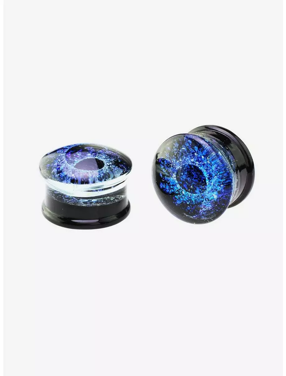 Glass Black & Blue Vortex Plug 2 Pack 3 Glass Black & Blue Vortex Plug 2 Pack