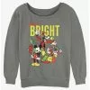 Disney Mickey Mouse Bright Christmas Mickey, Goofy, And Donald Girls Slouchy Sweatshirt -Hoodies And Sweaters Shop 20229610 hi