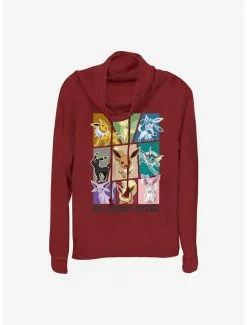 Pokemon All About Eevee Cowl Neck Long-Sleeve Top
