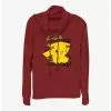 Pokemon Pikachu Cracks A Joke Cowl Neck Long-Sleeve Top -Hoodies And Sweaters Shop 20296571 hi