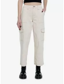 SOCIALCOLLISION Ecru Skater Carpenter Pants