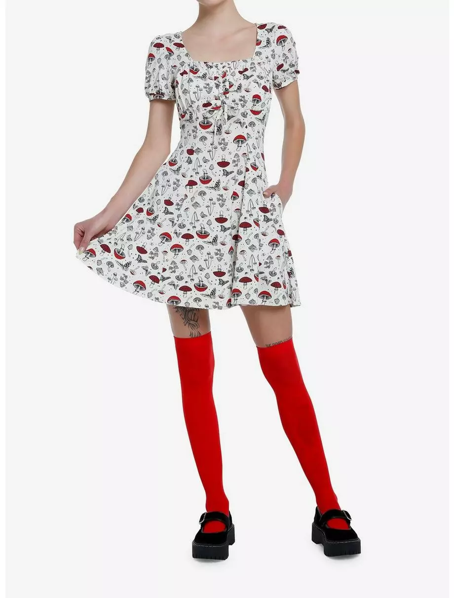 THORN&FABLE Thorn & Fable Mushrooms Babydoll Dress 4 THORN&FABLE Thorn & Fable Mushrooms Babydoll Dress - Image 2