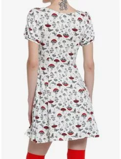 THORN&FABLE Thorn & Fable Mushrooms Babydoll Dress 7 THORN&FABLE Thorn & Fable Mushrooms Babydoll Dress -Hoodies And Sweaters Shop 20402232 av2