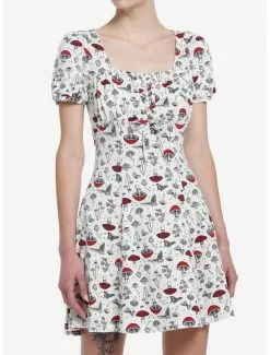 THORN&FABLE Thorn & Fable Mushrooms Babydoll Dress