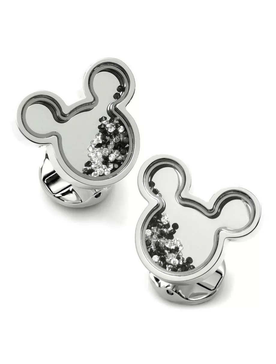 Disney Mickey Mouse Crystal Stainless Steel Cufflinks 3 Disney Mickey Mouse Crystal Stainless Steel Cufflinks