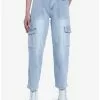 SOCIALCOLLISION Social Collision Light Wash Denim Cargo Pants -Hoodies And Sweaters Shop 20480800 hi